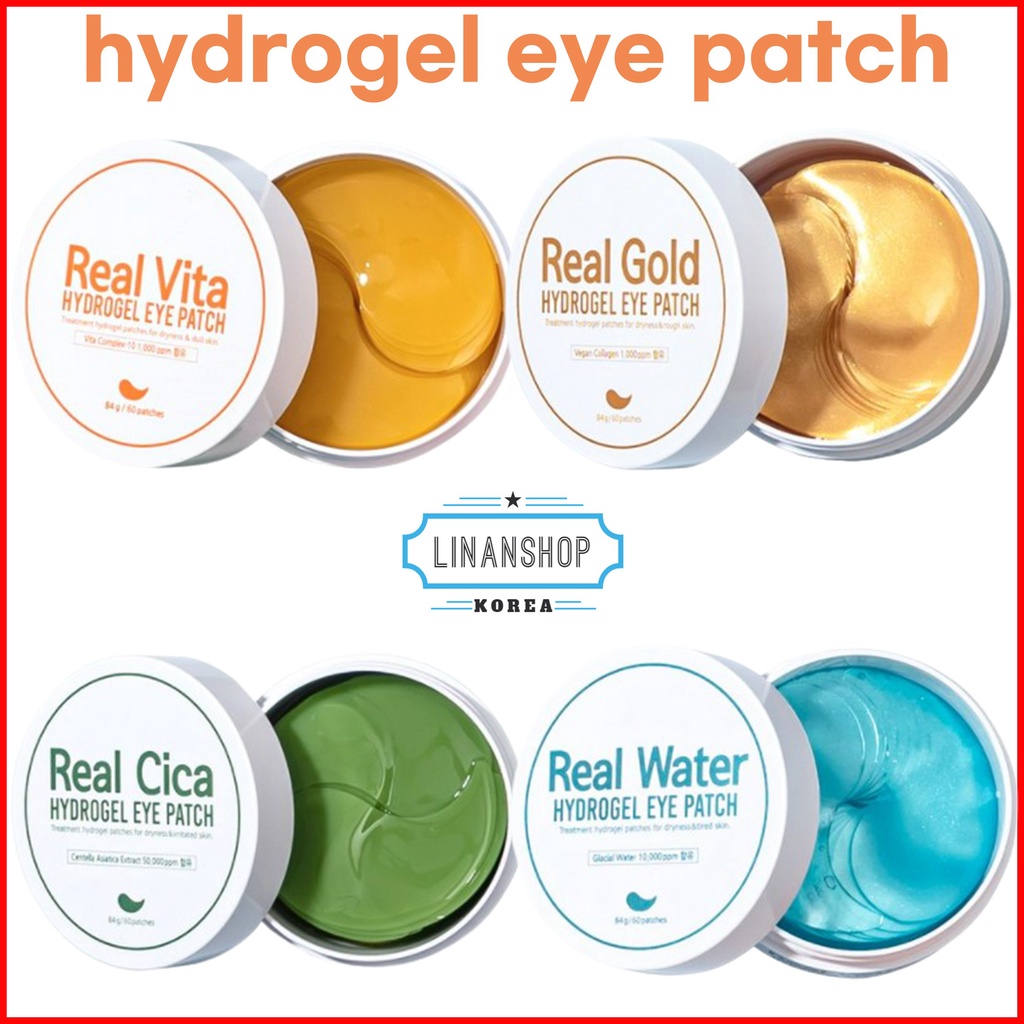Bộ 60 miếng dán dưỡng da mắt Real Vita chứa hydrogel 84g