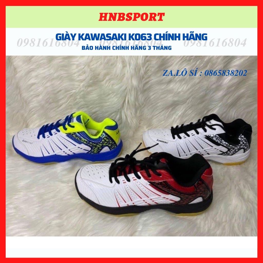 [HNB-ĐỐNG ĐA]Giày cầu lông Kawasaki K063 chính hãng, Bảo Hành 3 Tháng Lỗi 1 Đổi 1