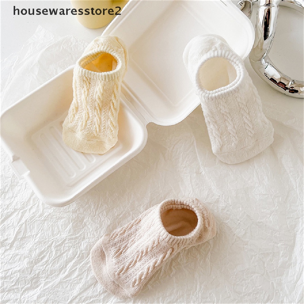 [housewaresstore2] Vớ Thuyền Phối Lưới Silicone Vô Hình Màu Trơn Thoáng Khí Chống Trượt Mùa Hè Cho Nữ
