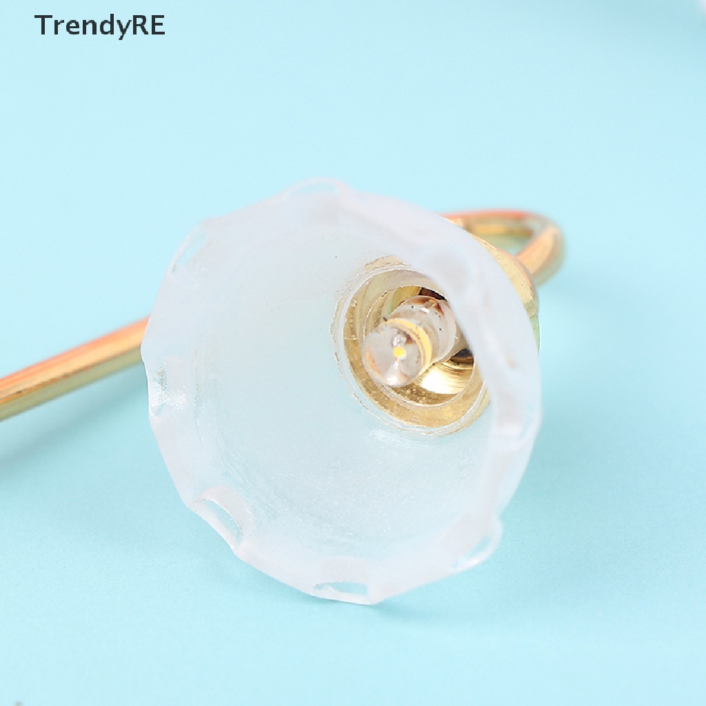 Trendy 1:12 Dollhouse Miniature Flower Cover Floor Lamp LED Battery Light Furniture Toy RE