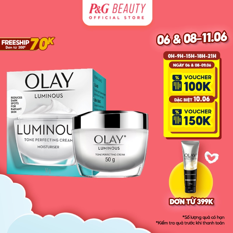 [Mã COSPGSBD  giảm 8% đơn 250K] Kem Dưỡng Trắng Da Ban Ngày Olay White Radiance Light Perfecting Day Cream SPF24 50g