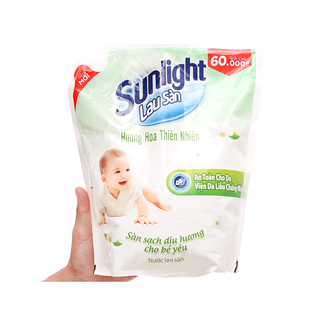 Sunlight - Nước lau sàn Sunlight hoa thiên nhiên - Túi 2.6kg