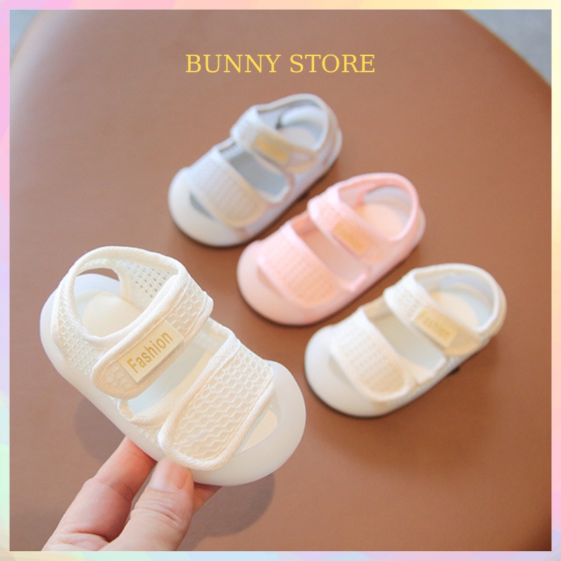 Dép tập đi cho bé trai bé gái sandal lưới thoáng khí Bunny store, dép quai hậu dành cho bé từ 8 tháng đến 2 tuổi GTD07