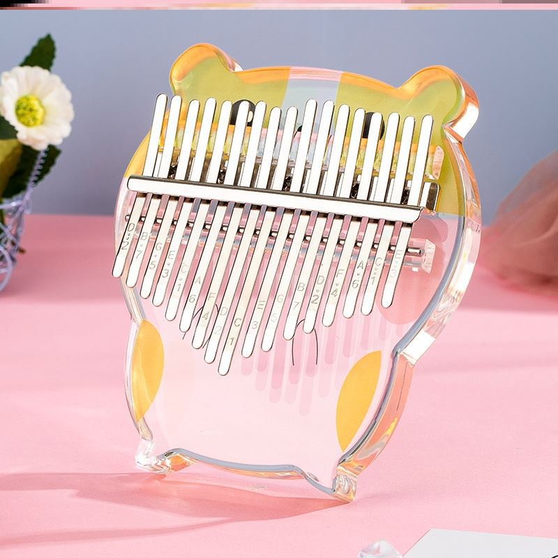 [ Tặng 6 loại phụ kiện] Đàn kalimba trong suốt pha lê 17 phím 21 phím Tonic hamster siêu iu quà tặng sinh nhật