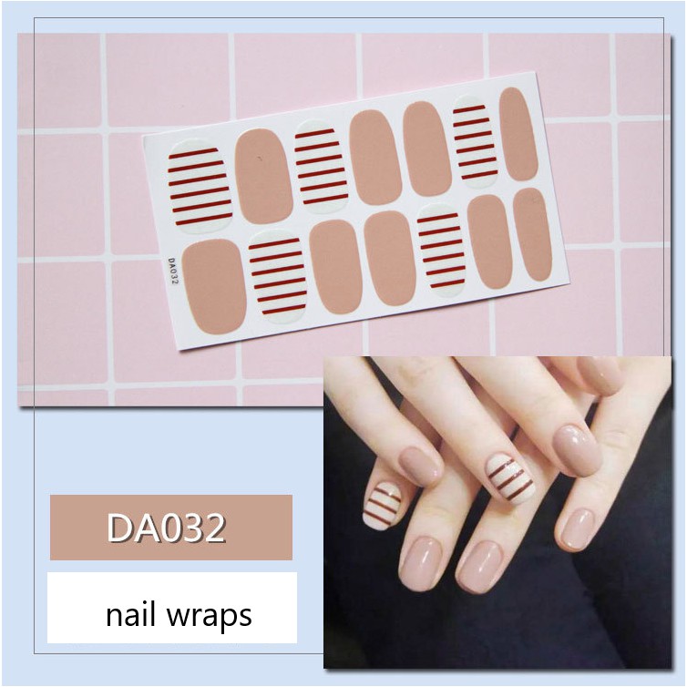 Miếng dán móng tay Phong cách Hàn Quốc Stickers Nails Wraps 2