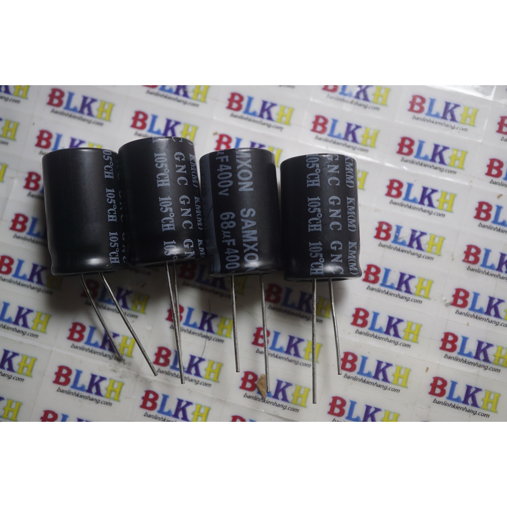 4 Tụ hóa Nhật Bản 400V 68uF 16*25 chính hãng SAMXON ĐÀI LOAN