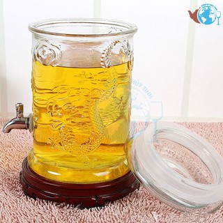 BÌNH NGÂM RƯỢU HOA VĂN RỒNG 8L