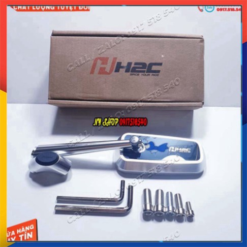 COMBO GƯƠNG H2C CHÍNH HÃNG + BỊT CHÂN GƯƠNG CHO SH VIỆT full box