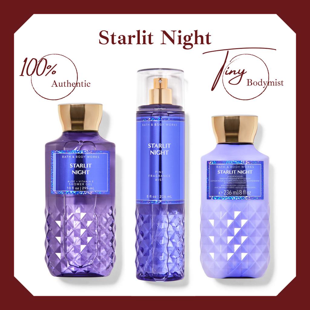 Bộ sản phẩm xịt thơm toàn thân Bath & Body Works: Starlit Night 36ml -236ml