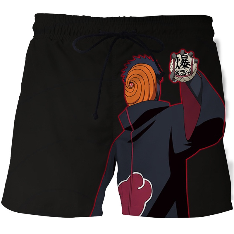 Quần Short Nam Họa Tiết Akatsuki 3D Thời Trang
