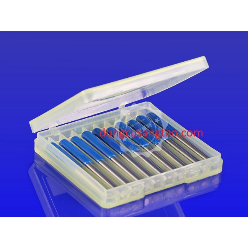 Dao cắt CNC V3 đầu tròn Metal Weitol NYJS3 / Dao khắc nhôm, đồng, PVC, acrylic, gỗ cốt 3.17mm