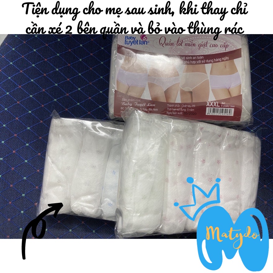 Quần lót giấy cotton cao cấp dùng một lần hỗ trợ mẹ đắc lực trong việc vệ sinh cơ thể