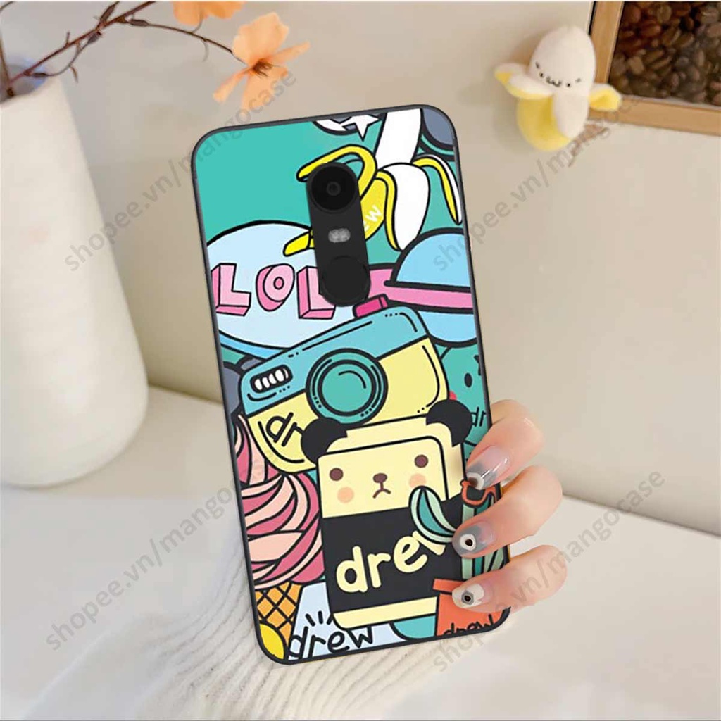 Ốp lưng điện thoại Xiaomi Redmi Note 4/ Note 4x / Redmi 5 Plus drew, kaws, bape cao cấp, vỏ ốp rẻ đẹp