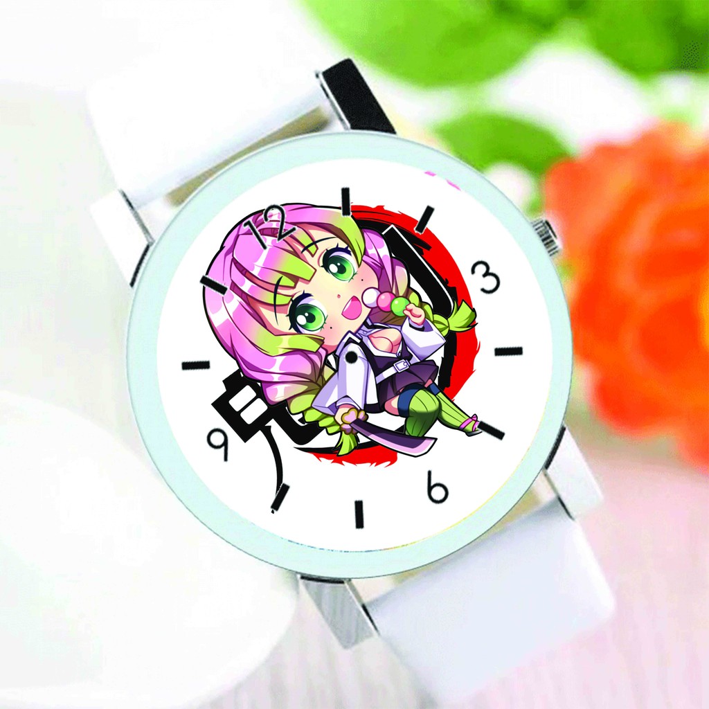Đồng hồ đeo tay nam nữ in hình KIMETSU NO YAIBA Thanh Gươm Diệt Quỷ anime chibi thời trang dễ thương độc đáo M2