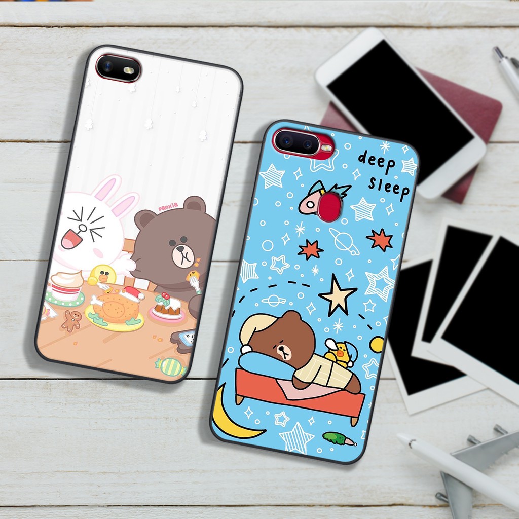 [ỐP OPPO_SIÊU RẺ] ỐP LƯNG OPPO IN HÌNH GẤU BROWN BEAR VÀ THỎ CONY |A1k-A3s-A5s-A7-F9-A12| DOAREMON CASE