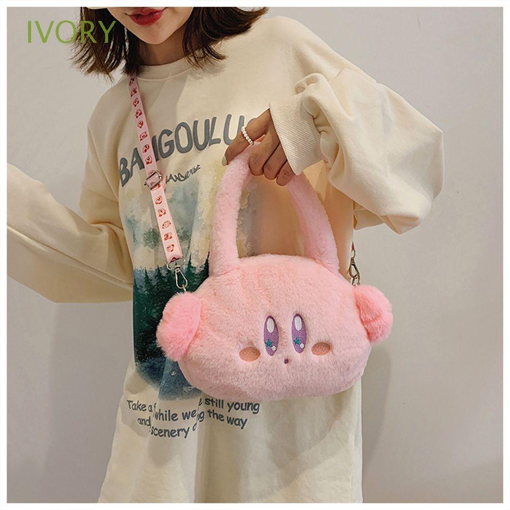 Túi đeo chéo nữ hình thú nhồi bông Kirby dễ thương
