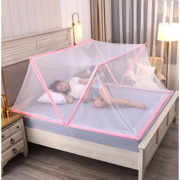 (giá sỉ) Màn Lưới Chống Muỗi Gấp Gọn Tiện Dụng Cho Người Lớn Và Trẻ Em, Màn Chụp Gấp Gọn Thông Minh