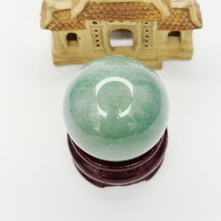 Quả Cầu Để Bàn Phong Thuỷ Nhỏ Đá Tự Nhiên T.Anh Xanh - Hợp Mệnh Mộc, Hoả