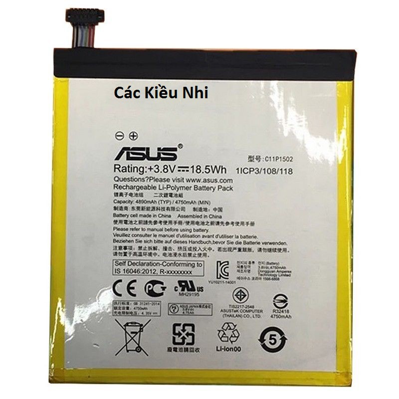 THAY PIN ASUS ZENPAD 10 Z300C (C11P1502), xịn bảo hàng 3 tháng