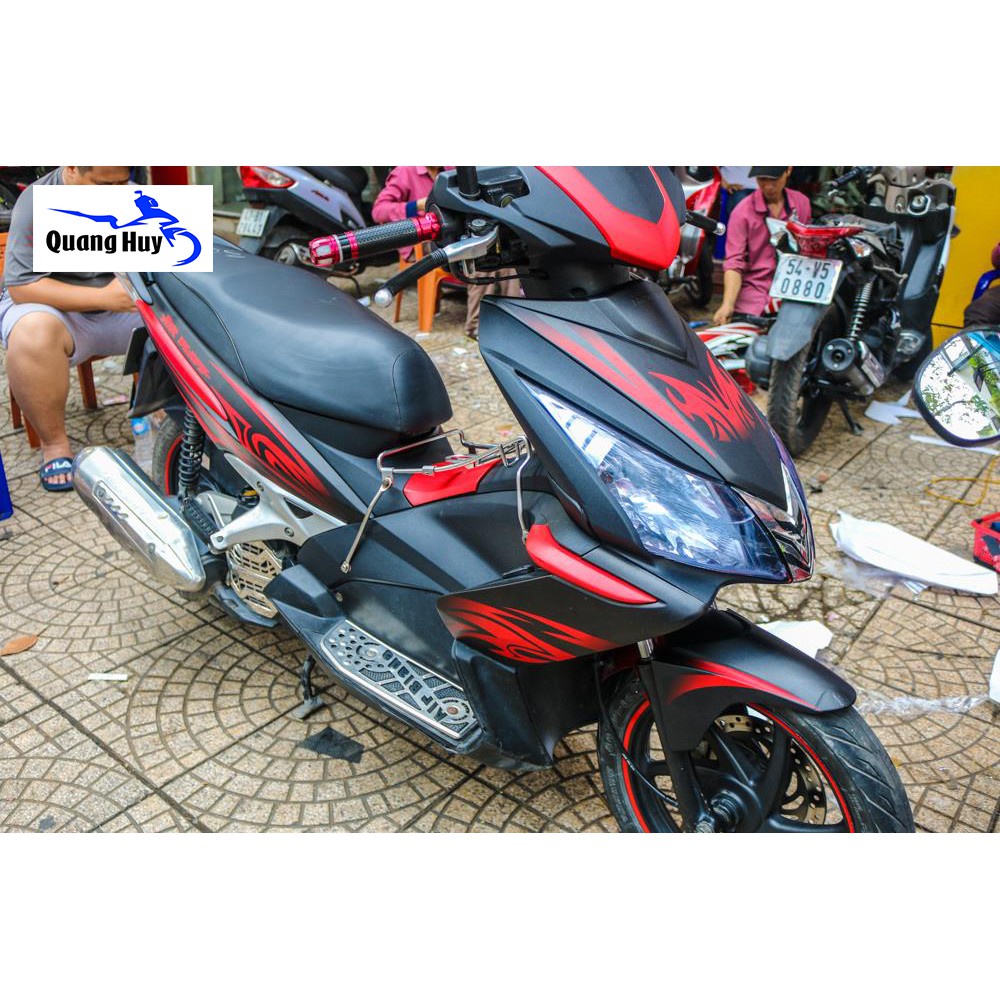 Tem trùm ♦FREESHIP♦ air blade thái đỏ đen, độ team trùm ab thái dán phủ dàn áo xe đỏ đen rẻ đẹp
