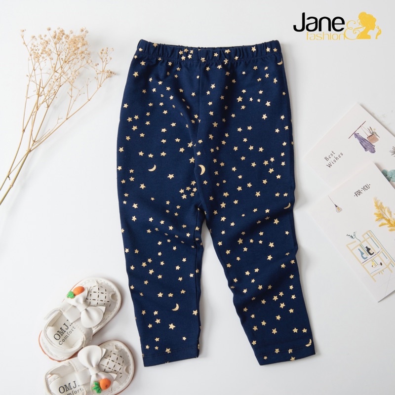 Quần legging cotton co giãn 4 chiều bé gái mềm 9-22kg