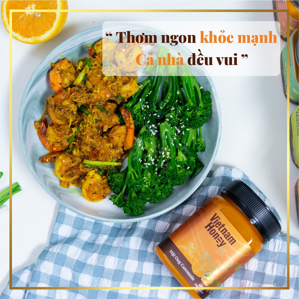 [Top 2 Doanh thu T8] Mật ong Tinh nghệ Curcumin 470g - Vietnam Honey