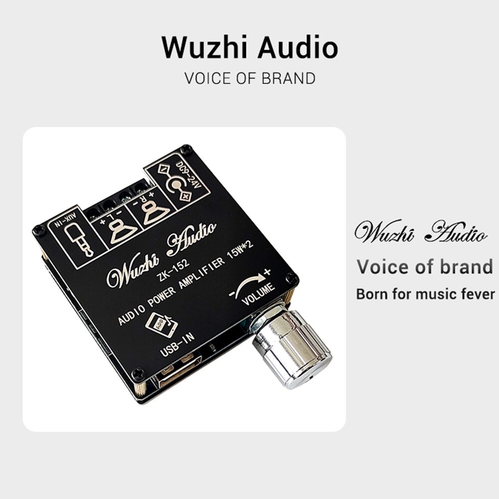 AIDEEPEN Bo mạch khuếch đại âm thanh bluetooth 2.0 kênh kép 15W + 15W ZK-152 / ZK-152T 5.1 chuyên dụng