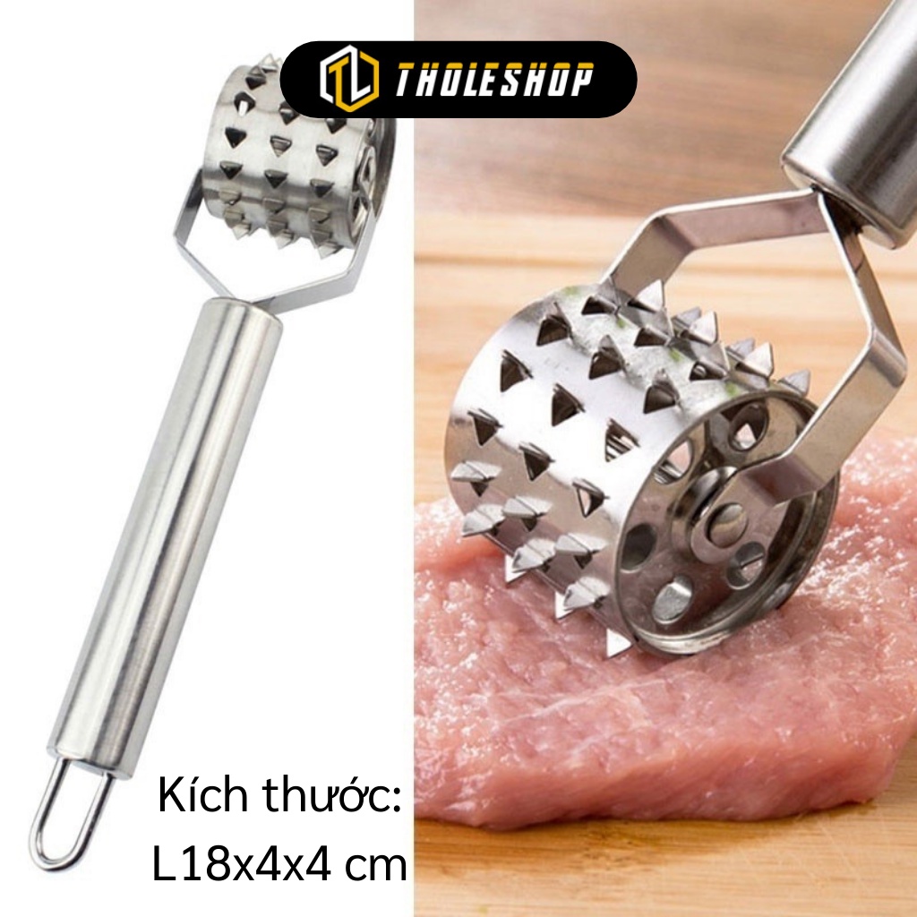 Dụng Cụ Châm Bì, Châm Thịt - Cây Lăn Dần Thịt Bằng Inox Cao Cấp, Tiện Dụng 8812