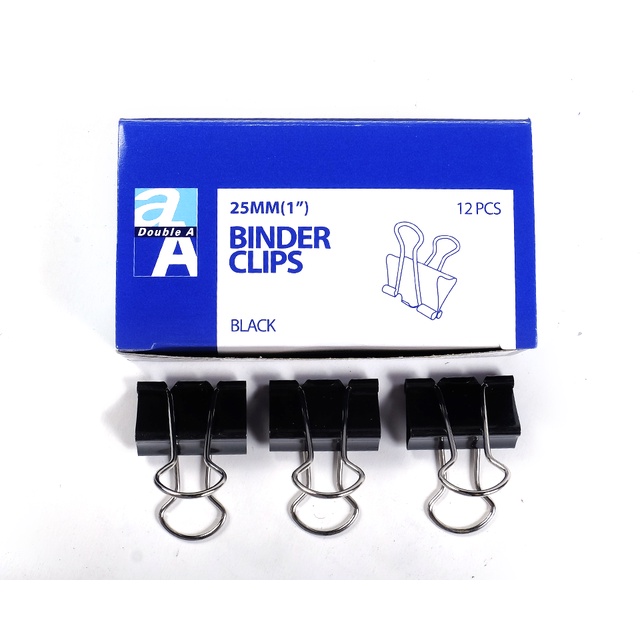 Kẹp bướm/ Kẹp tài liệu ĐEN Gstar/ Double A 15mm-19mm-25mm