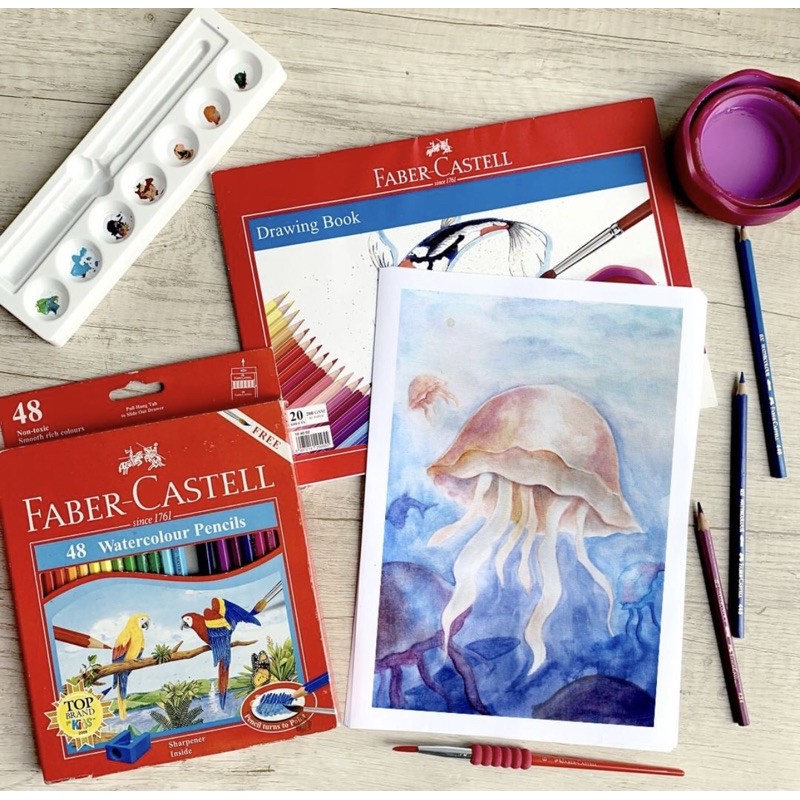 [36/48 Màu - Hộp Giấy] Chì Màu Nước Parrot Faber-Castell