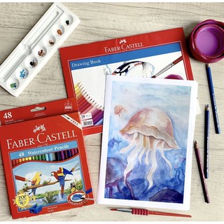 [36/48 Màu - Hộp Giấy] Chì Màu Nước Parrot Faber-Castell