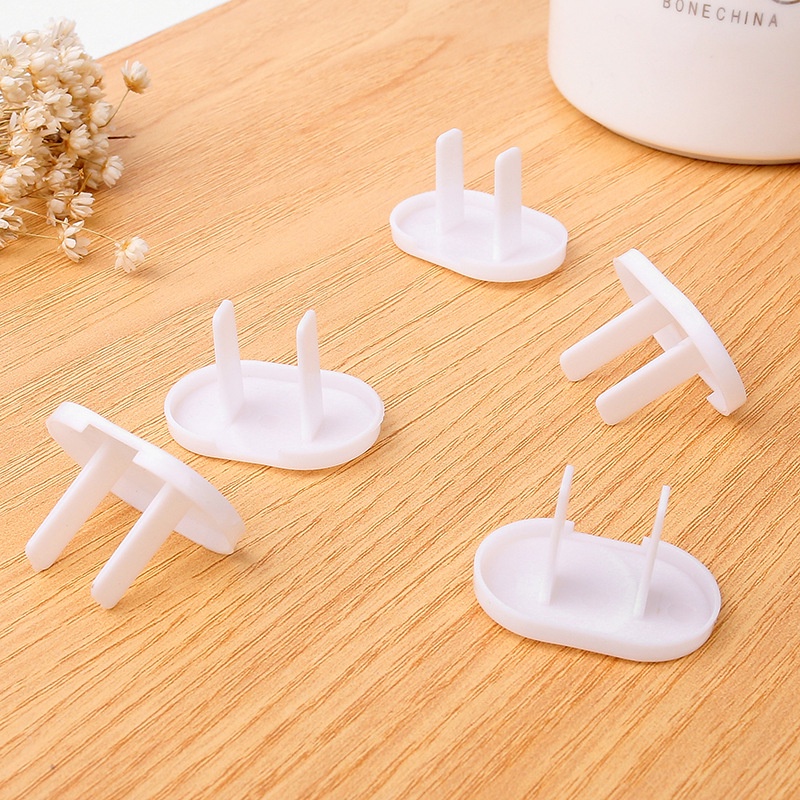 Set 20 Ốp Bọc Ổ Cắm Điện Hai Lỗ Chống Sốc Bảo Vệ An Toàn Cho Trẻ Em