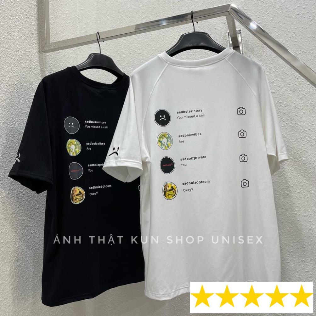 Áo thun sad boiz sadtagram tee logo nam nữ áo thun tay lỡ sadboiz sadtagram full tag