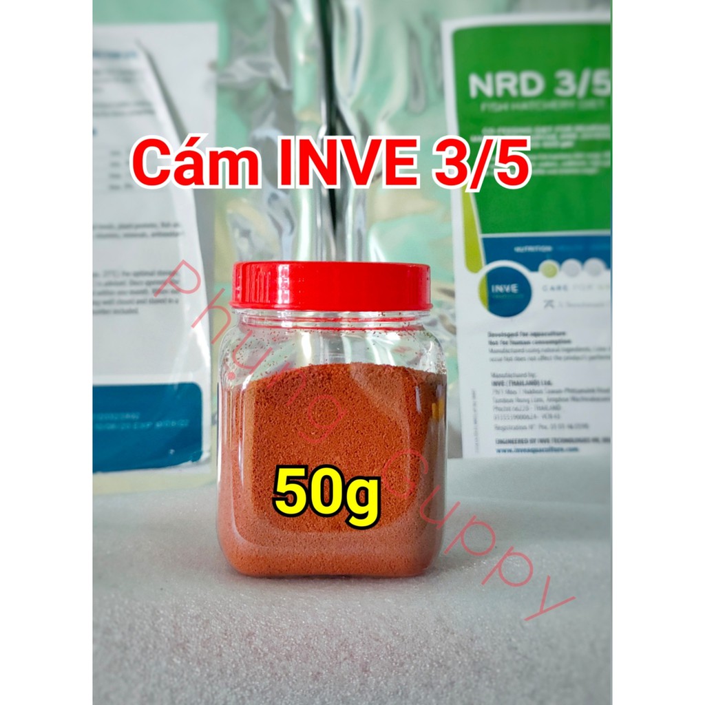 50g Cám Thái Inve 3/5 Thức Ăn Cho Cá 7 Màu, Betta