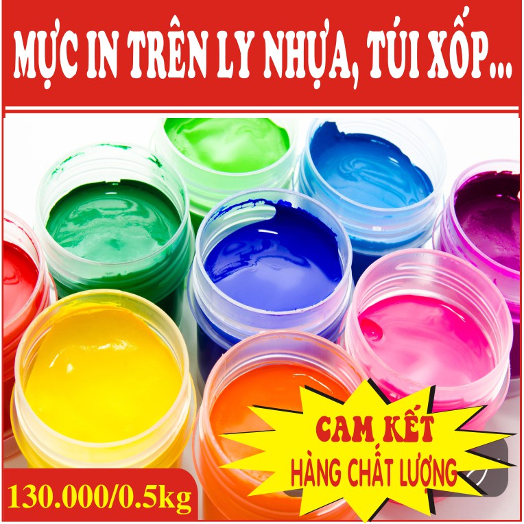 MỰC IN TRÊN LY NHỰA, NILON, TÚI XỐP...130k/0.5kg