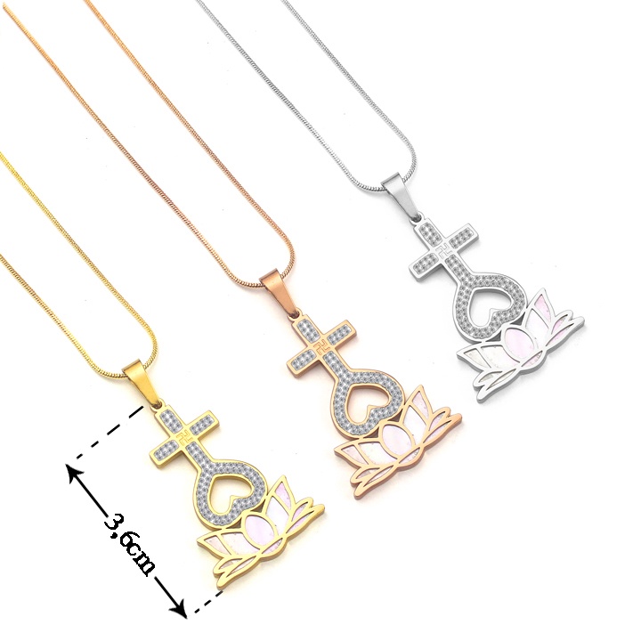 Dây chuyền Thiên Tâm cao cấp đế hoa sen đính full đá, cẩm xà cừ siêu đẹp, bền màu -Đem lại bình an may mắn cho người đeo