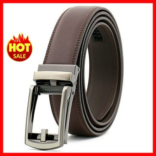 Dây nịt- Thắt lưng nam da thật cao cấp khóa tự động, mặt giả kim BH 1 năm
