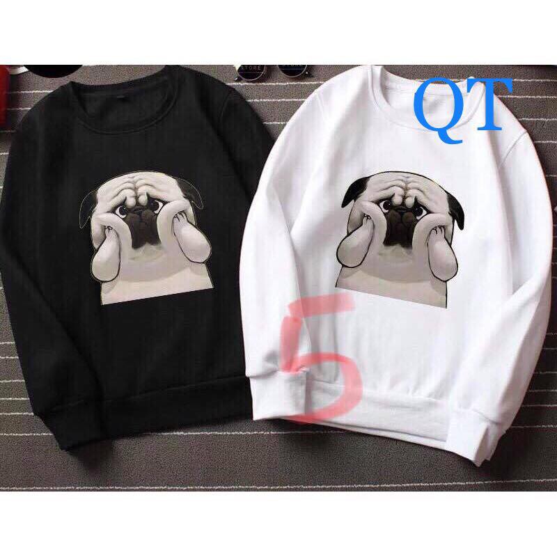 ÁO NỈ CỔ TRÒN IN HÌNH NGỘ NGHĨNH NHIỀU MẪU-AN09 | BigBuy360 - bigbuy360.vn