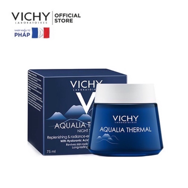 (Chính hãng công ty) Mặt nạ ngủ dưỡng ẩm giúp làm sáng da Vichy Aqualia Thermal Night Spa 75ml