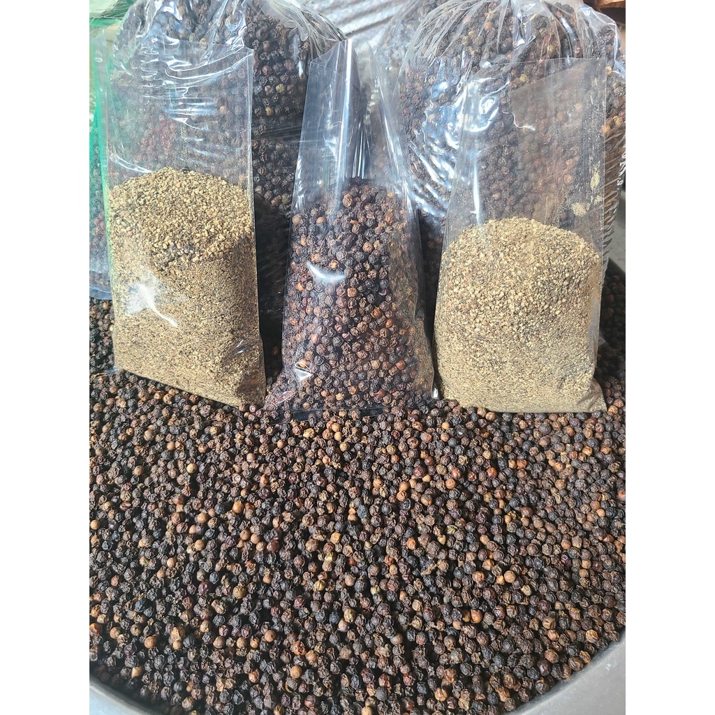 Tiêu đen nguyên hạt/xay - chín hạt, cay nồng, thơm ngon