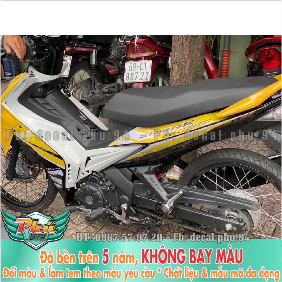 Tem rời Exciter 2006-2010 Vàng đen Spark (X) -1
