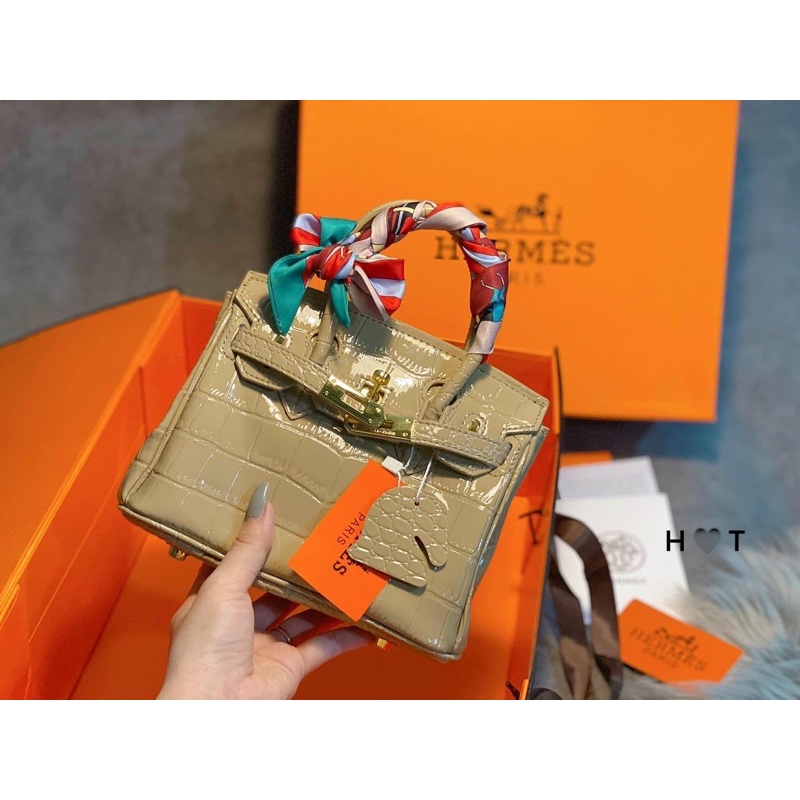 Túi cầm tay Hm mini da rắn