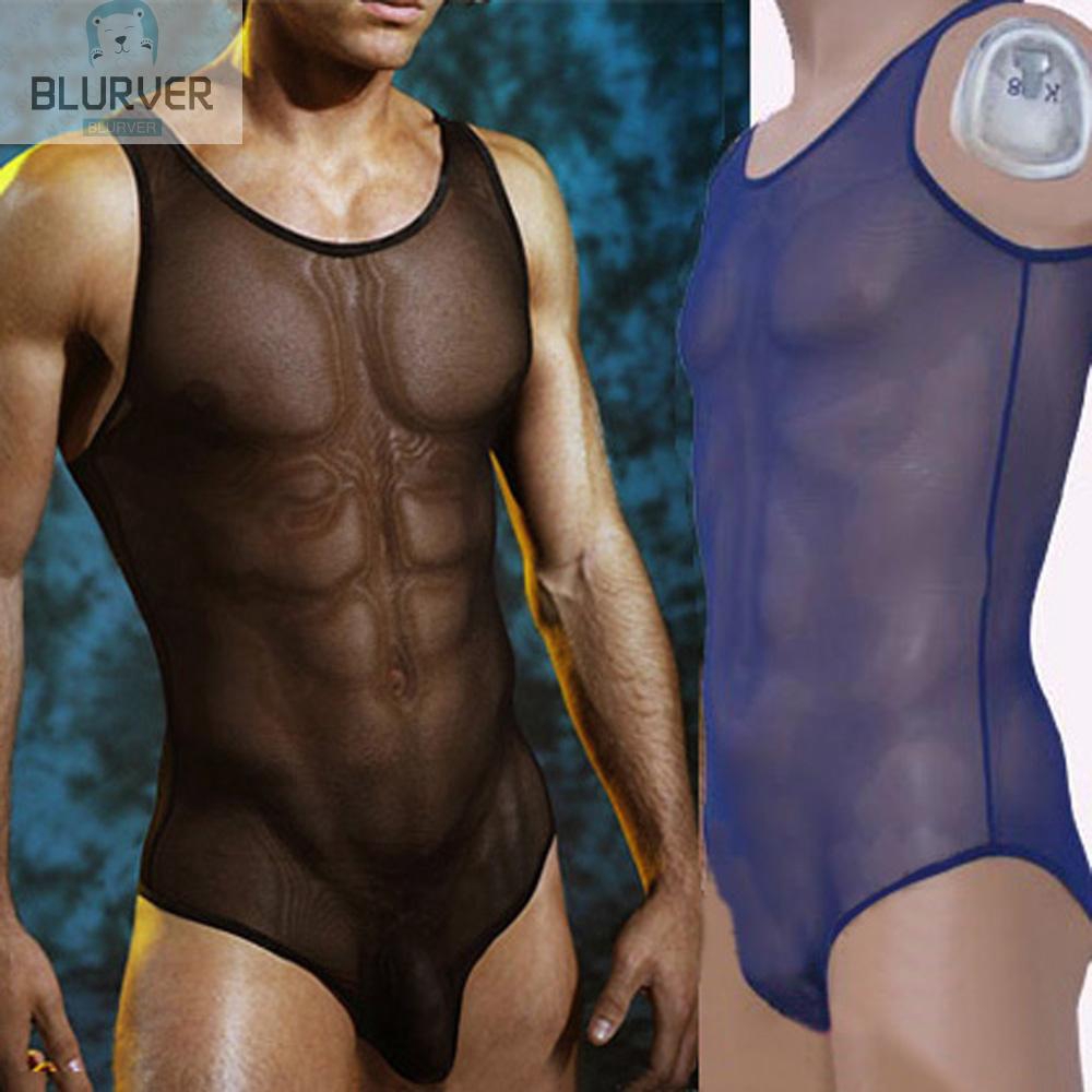 Áo liền quần vải ren thoáng mát xuyên thấu quyến rũ cho nam