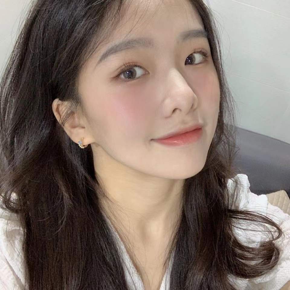 Khuyên Tai Đính Đá Opal Màu Sắc Thời Trang Cho Nữ