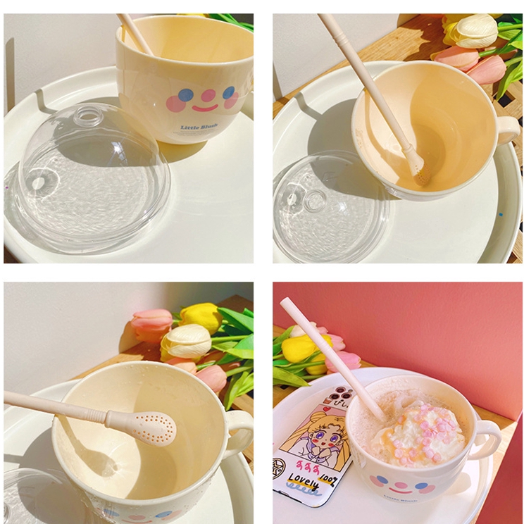 Cốc nhựa uống sữa/đồ ăn sáng kiểu dáng sáng tạo dễ thương cho nữ | BigBuy360 - bigbuy360.vn