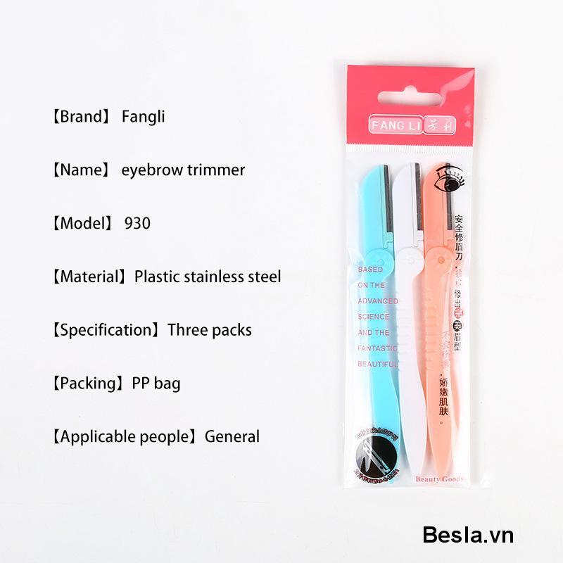 🌈Có ba trong một gói，Dao cạo lông mày tiện lợi