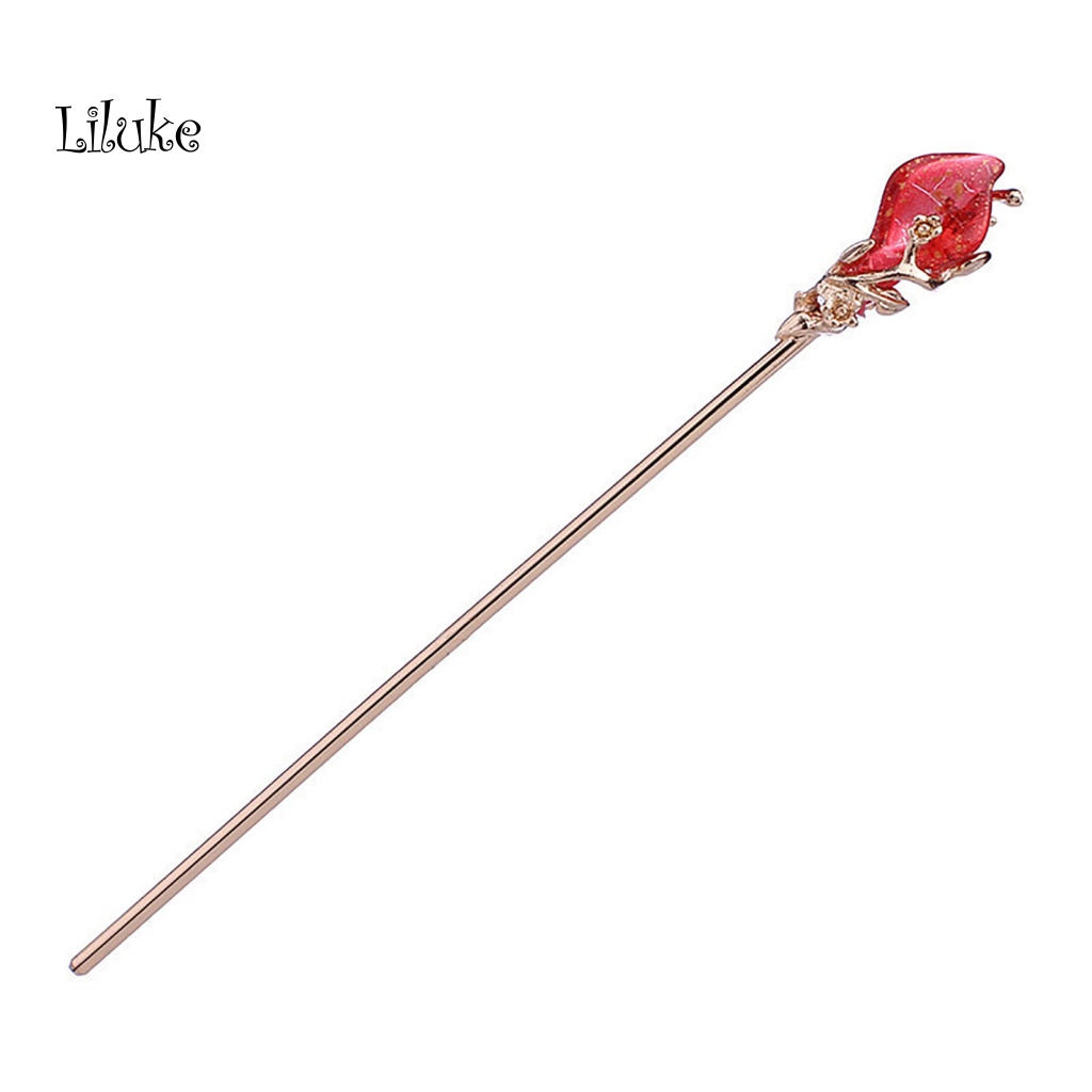 Lược Cài Tóc Bằng Kim Loại Màu Trơn Đơn Giản Cho Nữ