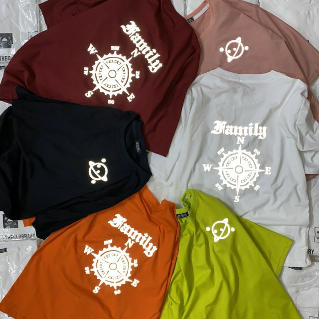 Áo Thun phản quang  Hình Thật B'Teen% Unisex FAMILY 12 màu