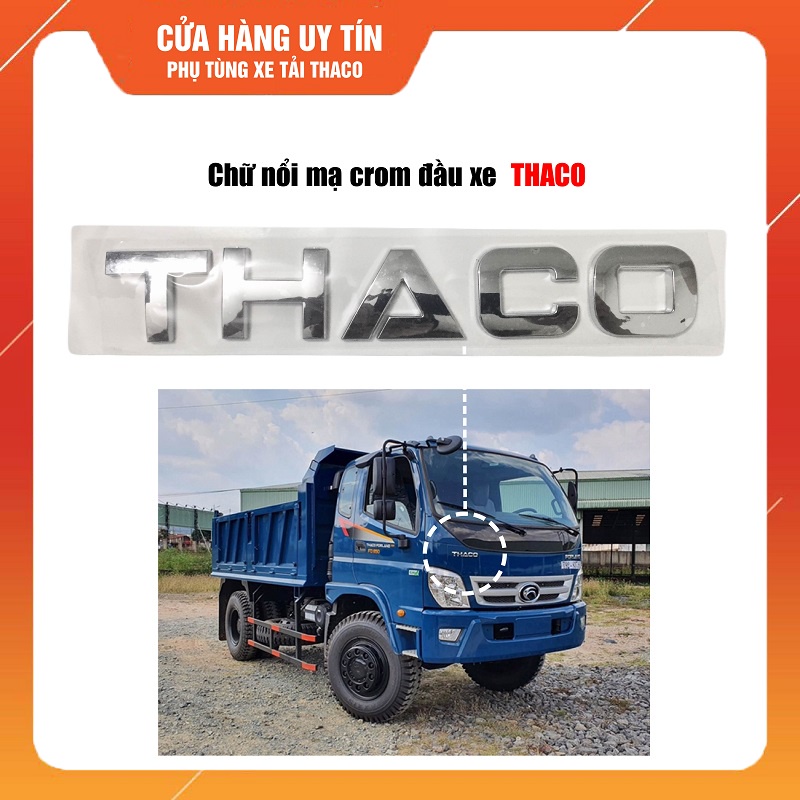 Chữ THACO xi mạ đầu xe kích thước 234x36mm