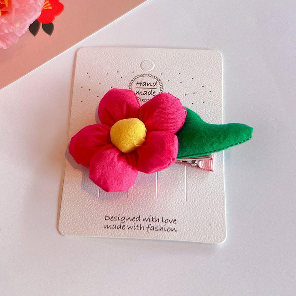 Kẹp Tóc Ba Chiều Chất Liệu Cotton Màu Sắc Ngọt Ngào Đáng Yêu Cho Bé